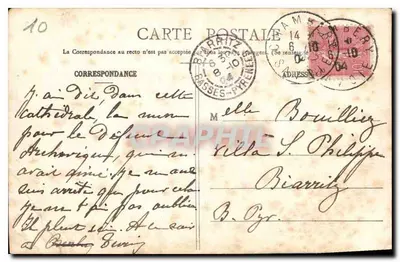 Chambéry — La Cathédrale — Éditeur : C. L. C. (imprimé en bas à droite du recto) — Achterkant