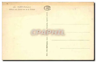 Abbaye aux Domes de la Trinité — Caen — Wydawca Art Bell, Caen — Rewers