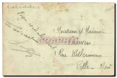 Ołtarz NMP Glorlette — Caen — Wydawca: Nicaise — Rewers