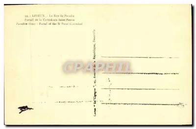 Lisieux — portal katedry Świętego Piotra — Librairie Renard-Fatout — Rewers