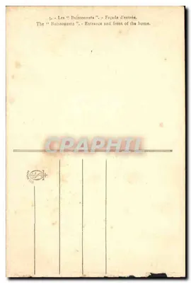 Les Buissonnets — Facciata d'ingresso — editore non identificato — Verso
