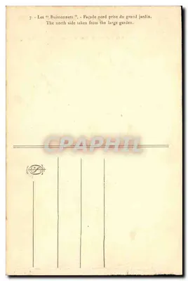 Les Buissonnets — Fachada norte tomada desde el gran jardín — editor no identificado, n.º de serie 7 — Reverso