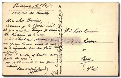 Lourdes — Bazylika i Kalwaria Bretońska — wydawca Yan — Rewers