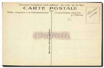 Eze — Widok z kamienia z drogi Cornuche — B. R. — Rewers