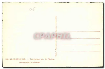 Juan-les-Pins — Contraluz na Pinède — Rella — Verso