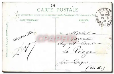 Cannes — Wyspa Świętej Margary - Wieża Złotego Maskarada. — Wydawnictwo Giletta, Nice, nr 405 — Rewers