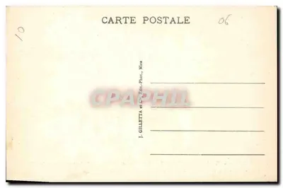 Wyspa Saint-Honorat - Abpia Lérins - Wschodni Koniec Wyspy - Stara Wieża i Strzałka Klasztoru — J. Gilletta, Nice — Rewers