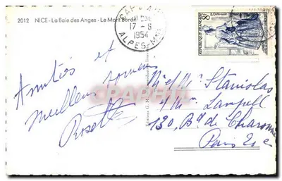 Nice - A Baía dos Anjos - O Monte Boron — Edições G.M. Reprodução Interna — Verso