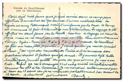 Cascata do Gourd-Enfariné — perto de La Celle-Dunoise — La Creuse Illustrée — Verso