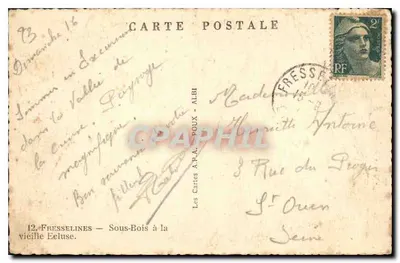 Ecluse dans la vallée de la Creuse — Les Cartes A.P.A. - POUX - ALBI — Verso