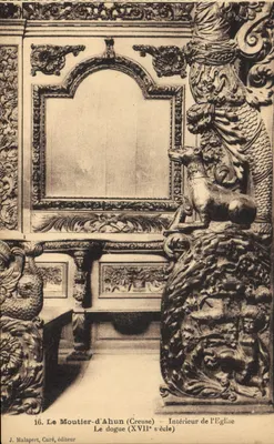 Le Moutier-d'Ahun (Creuse) — Interior da Igreja — O dogue (século XVII)