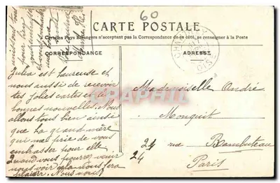 Chantilly — Entrada do Castelo — Montaudoue — Verso