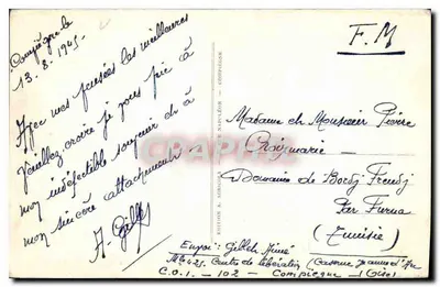 Compiègne — Plac Hôtel-de-Ville — Wydawnictwo A. ABRIGON — Rewers