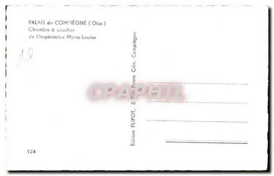 Pałac w Compiègne — Sypialnia Cesarskiej Marii Luizy — Wydawnictwo FUPOT, Compiègne — Rewers