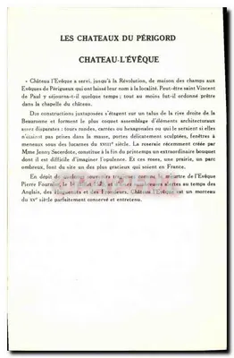 Château-l'Évêque — Zamek Périgord — Kolekcja Solution Pauauberge, 9. seria — Rewers