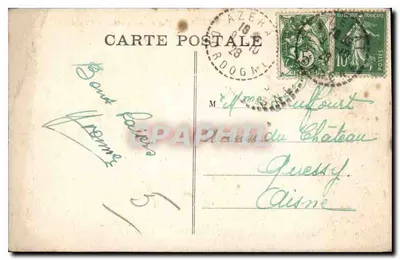 Hautefort — Ogólny widok (strona zachodnia) — Fototypia Bessot i Guionie, Brive — Rewers