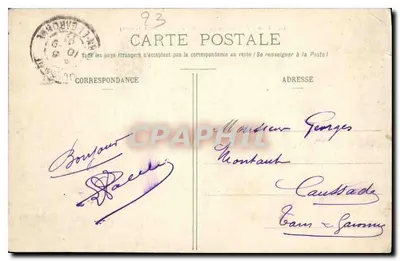 Ruiny zamku Montaigut, blisko Guéret (Creuse) — A. de Nussac, wyd. Guéret — nr 32 — Rewers