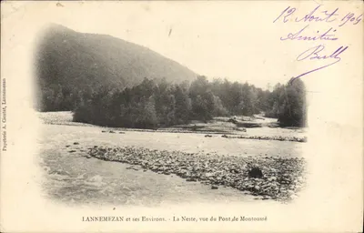 Lannemezan e seus arredores — La Neste, vista do Ponte de Montoussé — Papeterie A. Cientat, Lannemezan
