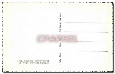 Lourdes (Htes-Pyrénées) — Ukrzyżowana Matka Boża oświetlona — Rella — Rewers