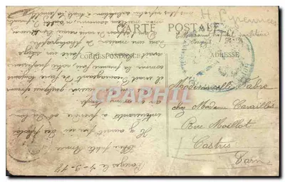Bareges — widok ogólny — Szpital Wojskowy - Pawilon Oficerów — Rewers