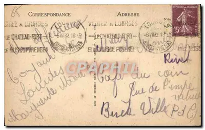 Lourdes - Najświętsza Panna Maryja z koroną — model należący do serii 'Statua religijna' 64, rue Bonaparte, PARIS. — Rewers