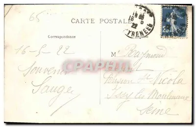 Lourdes — A Basílica e a Cadeia dos Pirineus — Editor: Les Pyrénées — Verso