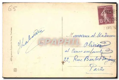 Lourdes - Pomnik Wspólnej Współpracy Sojuszników — Héloïgrevure Éabousla Frères, n°950 — Rewers