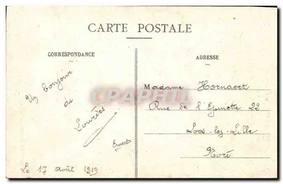 Lourdes - Bazylika, widok z Zamku Fort - Pireneje, nr 9 — Rewers