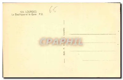 Lourdes — Bazylika i Gave — Wyd. P. Doucet, Lourdes — Rewers