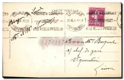 Lourdes - A estátua comemorativa, a Esplanada e a Basílica — Verso