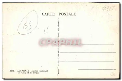 O Gave e o Cirque — Gavarnie (Hautes-Pyrénées) — Sella — Verso