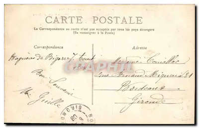 The Pyrenees — Route du Tourmalet, Vallée de Gripp, Hôtels des Cascades — Unidentified Publisher, No. 264 — Back