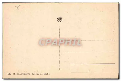 Cauterets — Jezioro Gaube — CH des Arts Photomecaniques, Strasbourg — Rewers