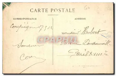 Zamek PIERREFONDS — Wejście — Wydawca: Henri Lambert-Henry, Compiegne — Rewers
