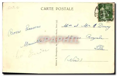 Beauvais — Plac Bellovaque blisko stacji — Wydawnictwo E. Harmignies, Paryż (4e) — Rewers