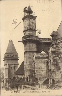 Troyes — Dzwonnica i Katedra św. Jana — Wyd. Th. Gris, nr 49