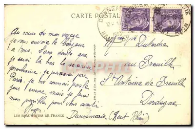 Alsace — Nid de cigognes — wydawca Les Braux Sites de France, n° 853A — Rewers