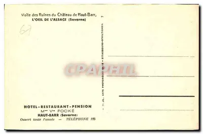 Le Haut-Barr — Wejście — J.L. Arts Photogénique — Rewers