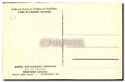 Le Haut-Barr — Wejście — C.I. des Arts, Saverne — Rewers