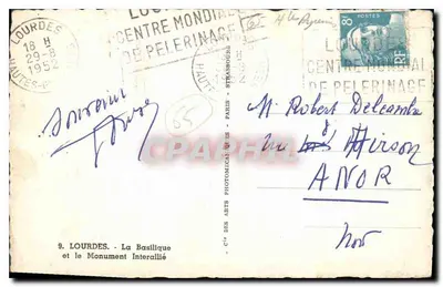 Lourdes — Bazylika i Pomnik Interallijski — Cie des Arts Photographiques — Rewers