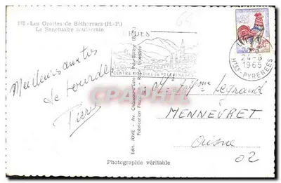 Les Grottes de Bétharram — Le Sanctuaire souterrain — Edit. JOVE — Rewers