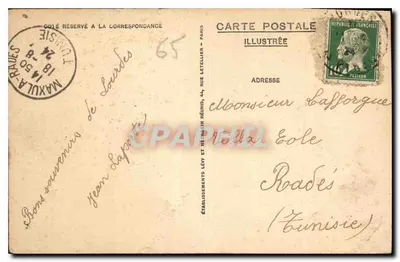 Lourdes — Widok Esplanady i Zamek — LL. — N° 27 — Rewers
