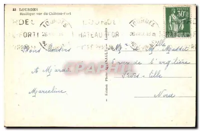 Bazylika Zamkowa — Lourdes — Wydawnictwo Photo Quinault — Rewers