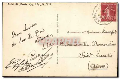 Louvrail-sous-le-Bois — Najświętsza Maryja Panny z Lourdes — Wydawnictwo Houssière-Maîtiex — Rewers
