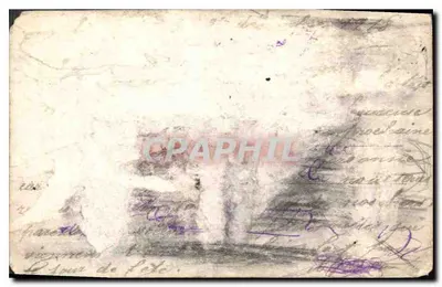 Jovem mulher segurando um arbusto de visco — E.M. 214 — Verso