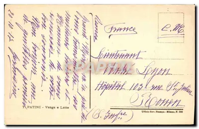 Scena kampingu — dzieło Ada Nogri — wydawca T. Patini - Vanga e Latte — Rewers