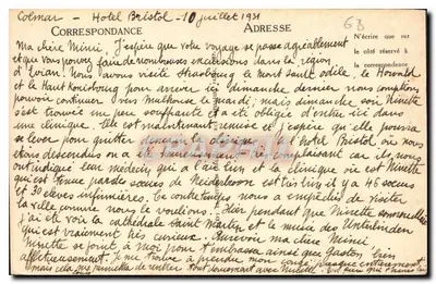 Colmar — Casa das Cabeças (1806) — L. (n° 72) — Verso