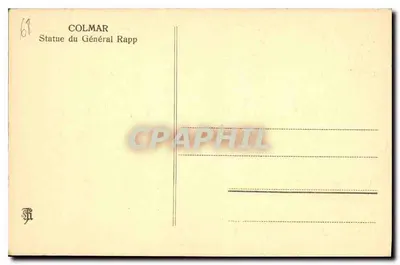 Colmar — Estátua do Geral Rapp — editor desconhecido, n° 61 — Verso