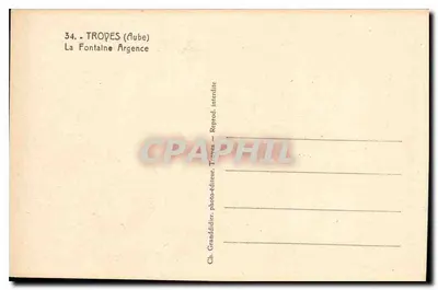 Tropes (Alpes-de-Haute-Provence) — Fontanna Argence — Ch. Granddidier, wydawca — Rewers