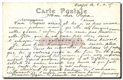 Ruínas do Palácio Episcopal — Lareira da Galeria dos Reis — Campanha de 1914 — Verso